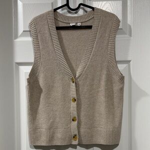 Gap Women's Beige Knit Sweater Vest